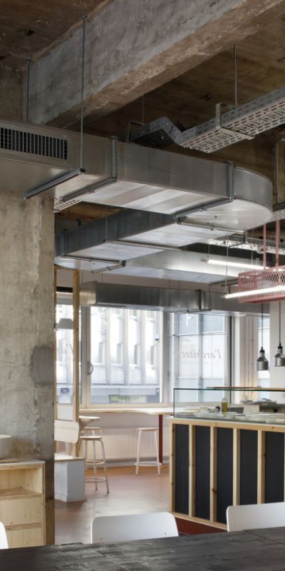 lhoas architectes architects presses universitaires bruxelles restaurant librairie credits photos maxime delvaux 10x822