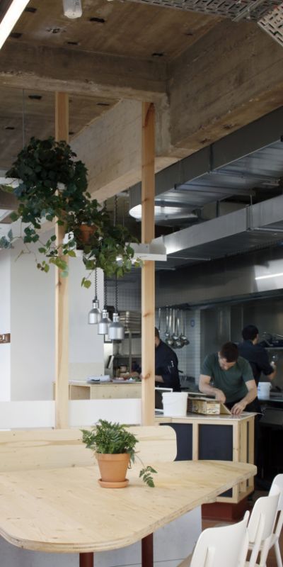 lhoas architectes architects presses universitaires bruxelles restaurant librairie credits photos maxime delvaux 16x822