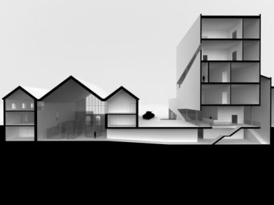 mons centre intepretation coupe longitudinal expo temporel transparentx411